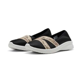Puma Sneaker PUMA ADELINA 2 SNAKE CHIC, Damen, Gr. 37,5, schwarz (puma schwarz, gold), Textil, Schuhe Sneaker, flexibles Textilobermaterial, SOFTFOAM+ Einl
