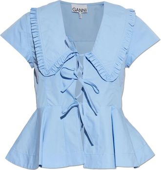 Ganni Mujer, Blusas y Camisas, Azul, Talla: S