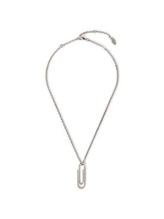 Off-white Womens Paperclip Strass Necklace in Silver at Nordstrom