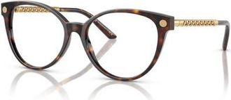 Versace 52mm Cat Eye optical glasses in Tortoise at Nordstrom