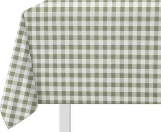 KASANOVA Tovaglia a quadri 140x320 cm cotone verde
