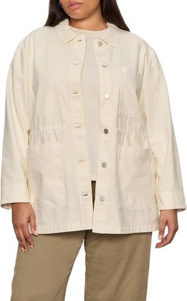 Sanctuary Greenhouse Cotton Jacket in Collagen White at Nordstrom, Size 2 X