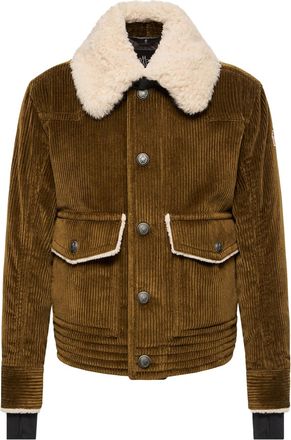 Moncler Moncler Givrand Shearling-trimmed Corduroy Short Down Jacket, Men, Brown, Size: 2
