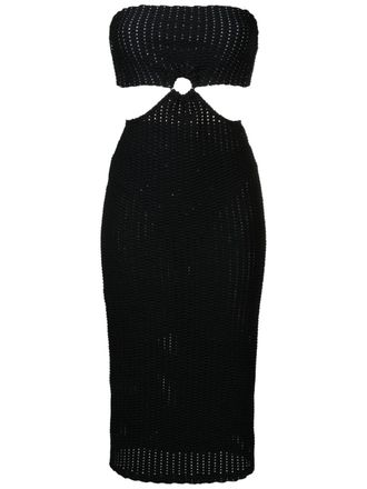 Amir Slama Abito midi con dettaglio cut-out - Nero
