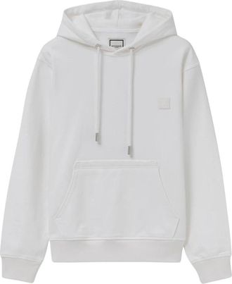 Wooyoungmi Flower Back Logo Hoodie - Heren - Hoodies - Wit - M - Katoen - Hoodies & sweatvesten