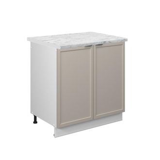 Vicco Armario Bajo Para Fregadero Fame-line, Grisbeige, 80 Cm, Et M&aacute;rmol, Vicco