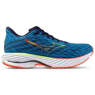 Mizuno Mens Wave Rider 28 - Running Shoes Blue Pace/Green Gecko Size 08.0
