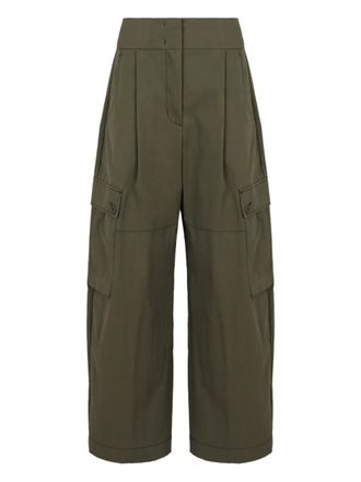 Max Mara pleated gabardine trousers - Groen
