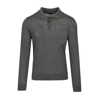 Etro Wool and Silk Polo Shirt - male - Etro - Polo Shirts - Gray - M - Tops
