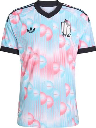 adidas Belgium 26 Away Authentic Jersey Frozen Blue Black JM8382