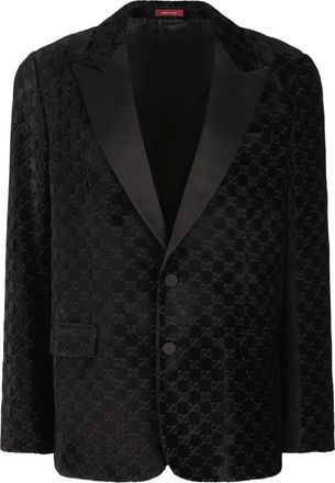Gucci Blazer met GG-patroon - Zwart