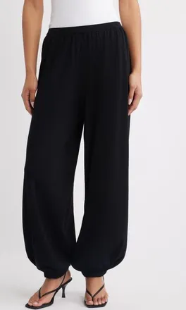 Mango LaLaLa Cuffed Pants in Black at Nordstrom, Size X-Large