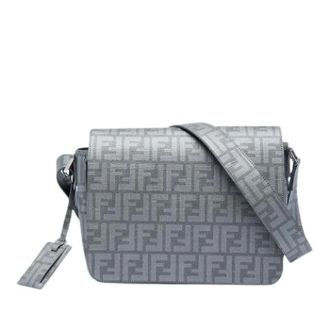 Fendi Pre-owned Crossbody Bag - Dames - Pre-owned - Grijs - Maat: ONE Size Zijde