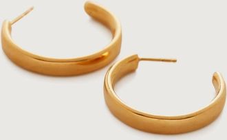 Monica Vinader Gold Fiji Medium Hoop Earrings
