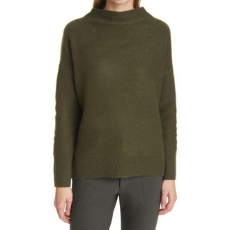 Vince Funnel Neck Boiled Cashmere Sweater in Surplus at Nordstrom Rack, Size X-Small