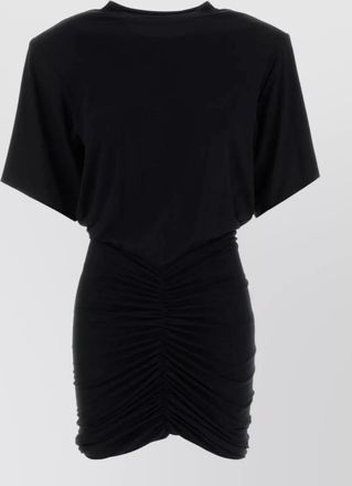 Andamane lennox jersey ruched crew neck dress