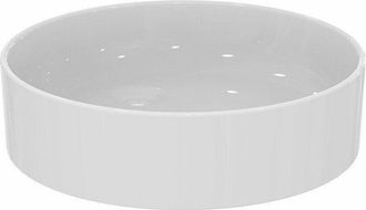Ideal Lavabo Conca 450x450x110mm, Redondo Blanco Con Ideal Plus, Sin Orificio Para Grifer&iacute;a, Sin Rebosadero Ideal Standard