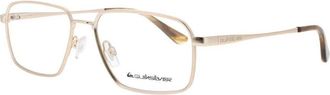 Quiksilver Mens Gold Tone Rectangular Eyeglass Frames Qs1014