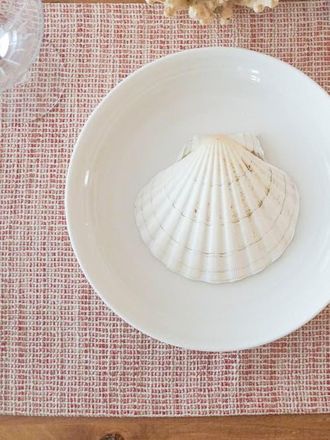 Anaya with Love Seaside Smooth Indoor Outdoor Table Runner in Red at Nordstrom