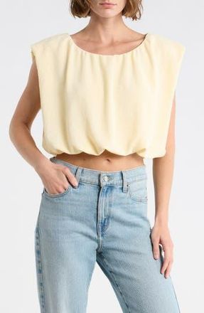 Blu Pepper Bubble Hem Top in Butter Yellow at Nordstrom Rack, Size Medium
