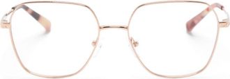 Michael Kors Avignon geometric-frame glasses - women - Metal - 54 - Pink