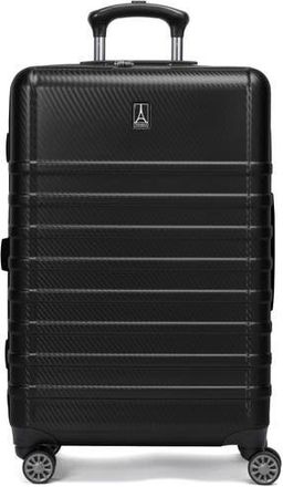 Travelpro Rollmaster Lite 2 24-Inch Expandable Medium Checked Hardside Spinner Luggage in Black Carbon Fiber at Nordstrom Rack