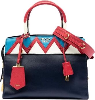 Prada Pre-owned Handbags, female, Blue, Size: ONE SIZE Pre-owned Leather prada-bags