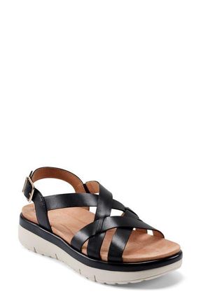Easy Spirit Indie Slingback Platform Sandal in Black at Nordstrom, Size 8.5