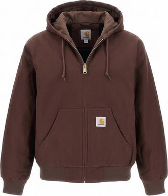 Carhartt Work in Progress Brown Zip Up Hood Jacket