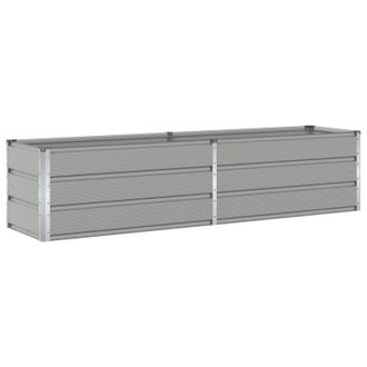 vidaXL Jardinera Gris Claro 195 X 50 X 45 Cm Acero Galvanizado Vidaxl