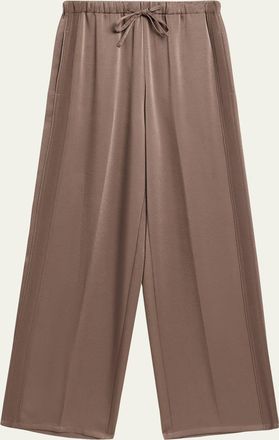 Vince Mid-Rise Shiny Drawstring Sweatpants