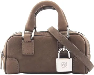 Loewe Pre-owned Loewe Nano Suede Amazona Satchel Ladies UJYBCINPHGFT2RX2