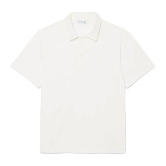 Lacoste Polo Shirts, male, White, Size: 2XL Paris Classic Fit Open Neck Embroidered Polo Shirt
