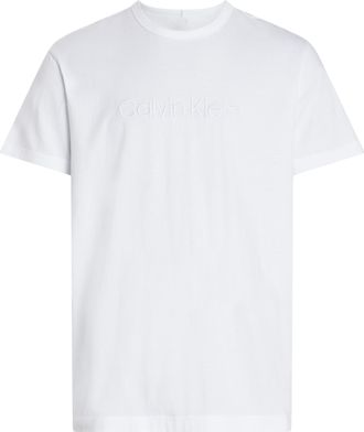 Calvin Klein Mens Short Sleeve Crew Neck T-Shirt, White (White), L