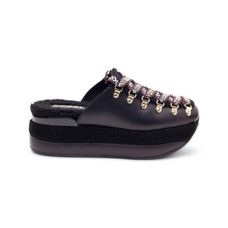 Hogan H466 Platform Lace-Up Mules
