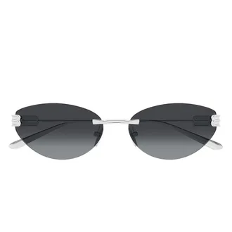 Balenciaga Sunglasses Bb0486 S 002 Silver/Smoke Grey Women