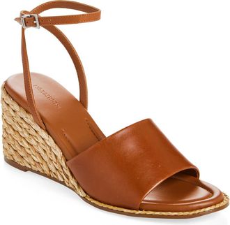 Nordstrom Arlene Ankle Strap Wedge Sandal in Rust Argan Oil at Nordstrom, Size 8.5