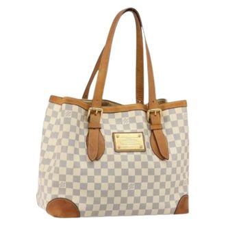 Louis Vuitton Pre-owned Tote Bags, female, White, Size: ONE SIZE Pre-owned Damier Azur Tote Bag
