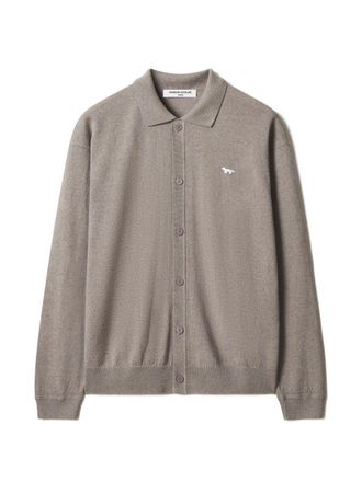 Maison Kitsun&eacute; Profile Fox Comfort Polo Cardigan