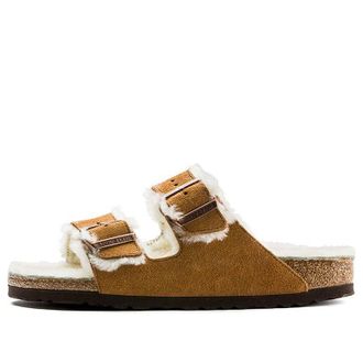 Birkenstock Arizona Shearling Suede Leather Mink 1001128