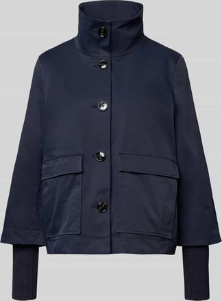 Christian Berg Jacke mit Stehkragen und Pattentaschen in Dunkelblau, Gr&ouml;&szlig;e 36