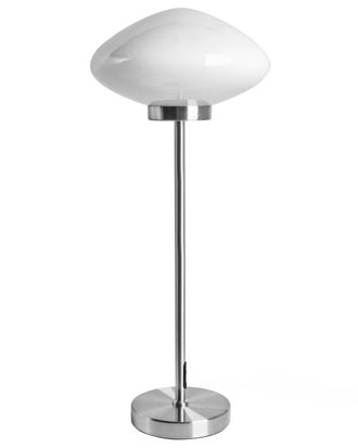 Beliani L&aacute;mpara de mesa metal plateado