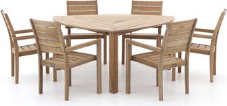 Rough Country Rustic Furniture ROUGH-S 170cm dining tuinset 7-delig stapelbaar