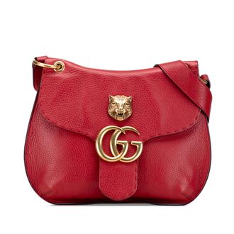 Gucci Tweedelige Gg Marmont Leren Animalier Schoudertas