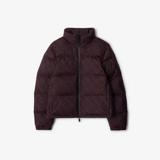Burberry Check Ambleside Puffer Jacket, Size: XS