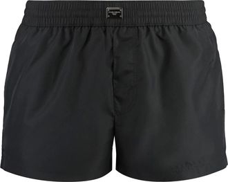 Dolce & Gabbana Badmode, Heren, Zwart, L, Nylon, Nylon Zwemshorts