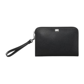 Dolce & Gabbana Alpine Calfskin Sicily Clutch Bag - male - Dolce & Gabbana - Wallets & Cardholders - Black - ONE SIZE - Accessories