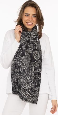Zwillingsherz Schal ZWILLINGSHERZ Classic Paisley, Damen, schwarz, Web, Obermaterial: 100% Polyester, Modet&uuml;cher Schal, anschmiegsam, zeitloses Paisleymuster
