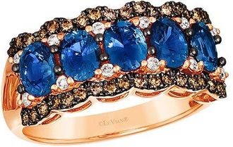 Le Vian 14K Rose Gold 2.71 Ct. Tw. Diamond & Sapphire Ring