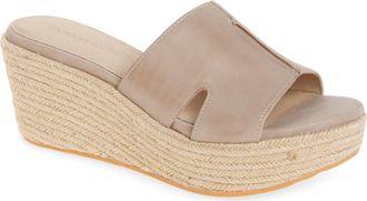 Chocolat Blu Willena Espadrille Platform Sandal in Taupe Leather at Nordstrom, Size 9